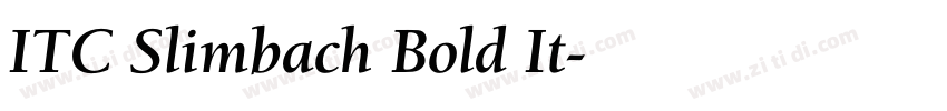 ITC Slimbach Bold It字体转换